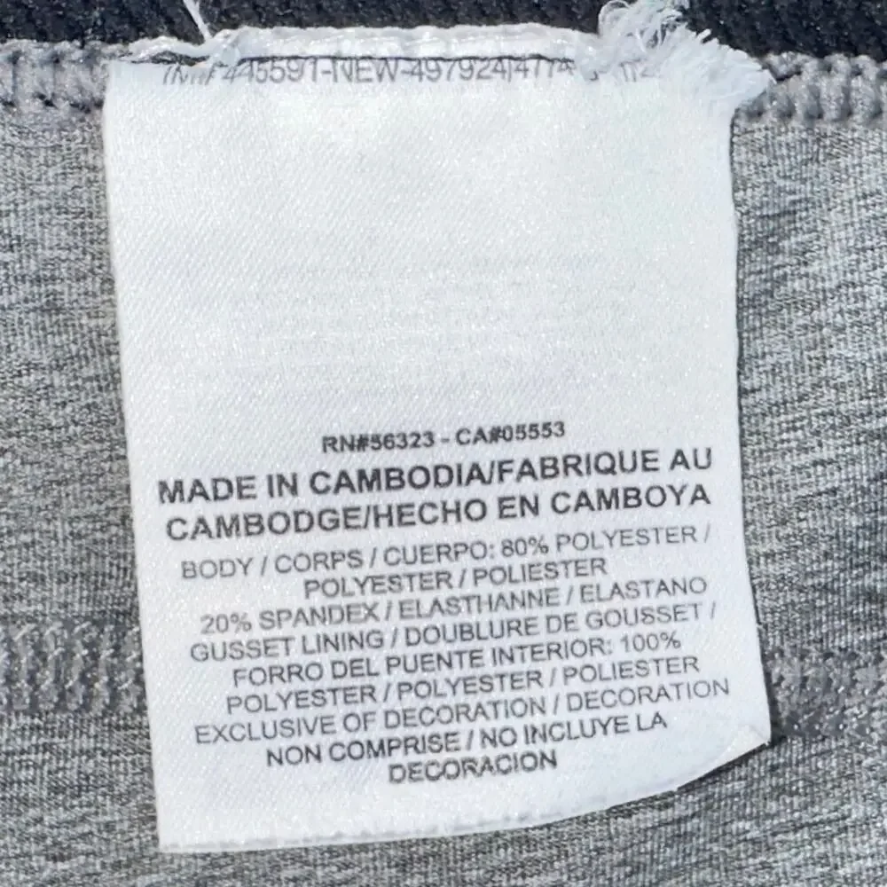 Nike Pro Bash Grey Black 4.5” Compression Spandex Shorts Size XS